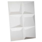 Panel ścienny dekoracjny na ścianę 3D z włókniny ozdobny biały MOSAICS