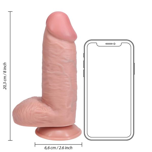 Extra Thick Straight With Balls 20,3 Cm - Flesh zdjęcie 7