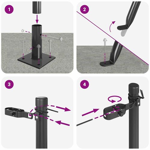 Słupki ogrodzeniowe 13 pcs Szary Ø32mm 160 cm na Arena.pl