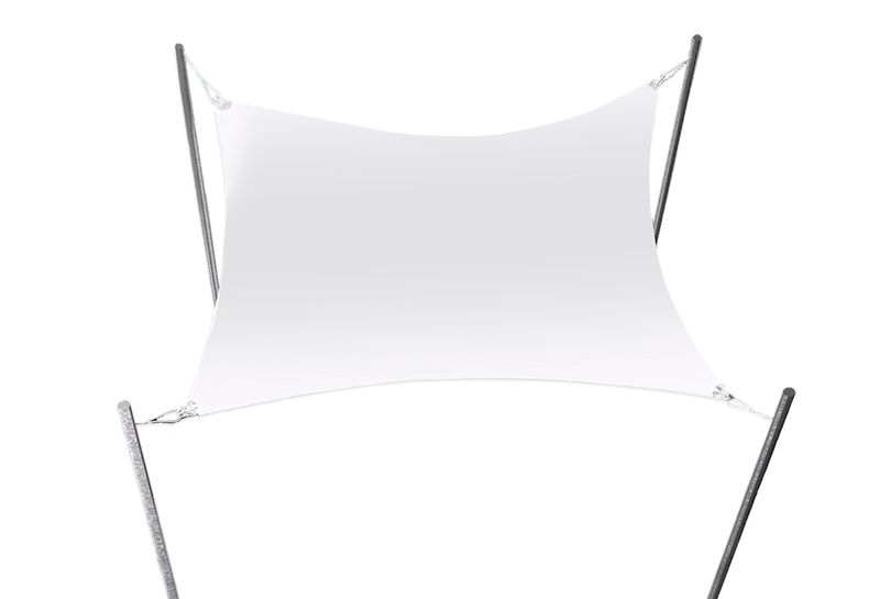 ŻAGIEL PRZECIWSŁONECZNY ZACIENIACZ OGRODOWY BIAŁY EKONOMICZNY DACH 3,2X3,2 zdjęcie 13