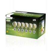 6x Żarówka LED E27 A60 11W = 100W 1521lm 4000K Neutralna FILAMENT