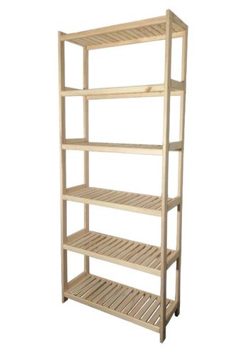 Regał drewniany, 6 półek, 213 x 70 x 33 cm na Arena.pl