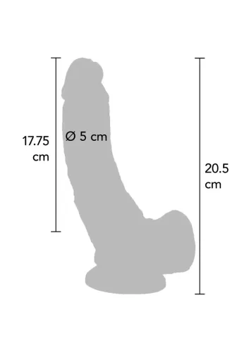 Dildo 8in. with Balls Vibrator Light skin tone na Arena.pl
