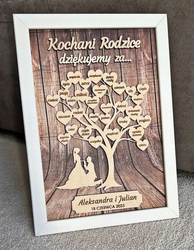PODZIĘKOWANIE dla RODZICÓW PREZENT obraz 3D na Arena.pl