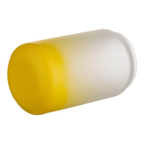 Szklanka 400 ml szroniona do sublimacji - żółty gradient zdjęcie 2