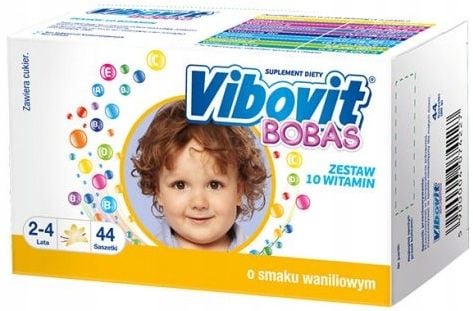 VIBOVIT BOBAS witaminy dla dzieci smak waniliowy 44 saszetki zdjęcie 1