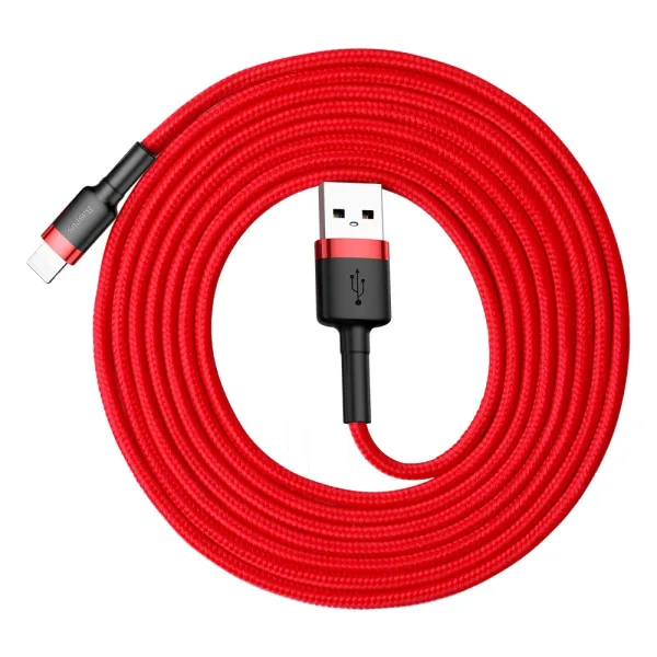 Kabel Baseus Cafule USB-A / Lightning 1.5A QC 3.0 2 m - czerwony zdjęcie 1