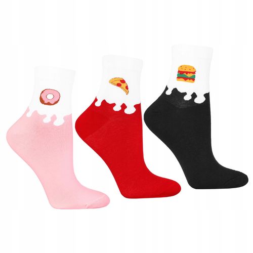 Skarpetki Damskie Bawełniane Zabawne Słodkości 3/4 MORAJ 3-PARY 35-38 na Arena.pl