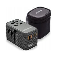 Adapter podróżny Verbatim UTA-06 GaN III globalny-globalny 2xUSB 2xUSB-C PD