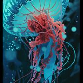 Plakat 100x100cm Meduza - Tańcząca z Wodami