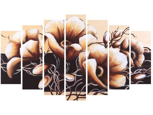 80CM 140CM OBRAZ 7 ELEM DOSTOJNE KWIATY ŚCIENNY na Arena.pl