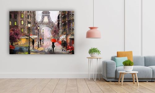 OBRAZ NA PŁÓTNIE 094 Spacer w Paryżu 90x60cm na Arena.pl