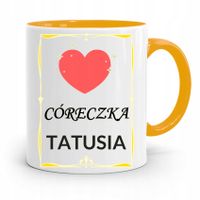 Kubek Żółty Dzień Dziecka Córki Córeczka Tatusia Z Nadrukiem Ze Zdjęciem