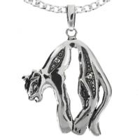 SREBRNY WISIOR PANTERA SREBRO PRÓBY 925