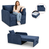 Łóżko dziecięce sofa kanapa rozkładana pojemnik granatowy Denis 3B Family