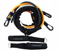 Zestaw gum do ćwiczeń Ekspander Lina Taśma oporowa Guma HEAD FITNESS 3w1