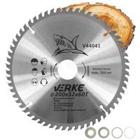 PIŁA TARCZA WIDIOWA DO CIĘCIA DREWNA 200x32 60 ZĘBÓW VERKE V44041