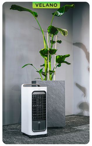 WENTYLATOR KOLUMNOWY WODNY PODŁOGOWY OSCYLACJA PILOT KLIMATOR PRZENOŚNY 80W na Arena.pl