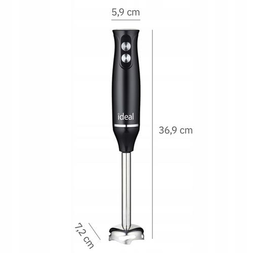 Blender ręczny Stalowe ostrza 800W Tryb PULSACYJNY Ideal IK1001 czarny na Arena.pl