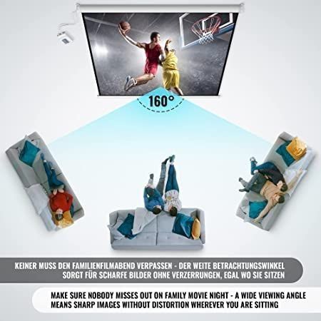 JAGO Ekran do projektora z pilotem, 178 x 178 cm na Arena.pl