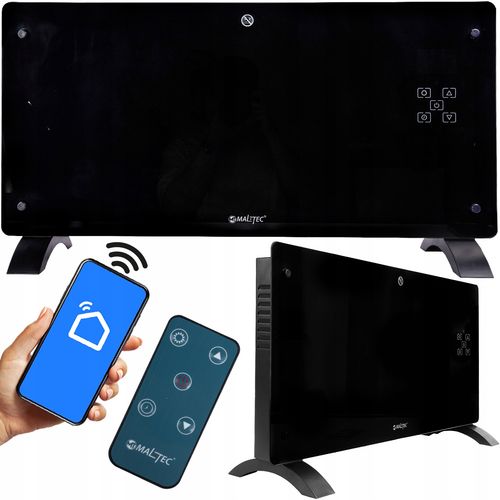 Grzejnik elektryczny KONWEKTOROWY pilot SZKLANY front 2000W termostat WiFi na Arena.pl