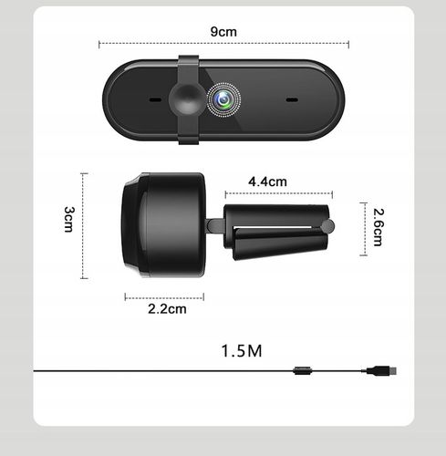 Kamera Internetowa z Mikrofonem do Komputera USB 3.0 Zaślepka Full HD 1080p na Arena.pl