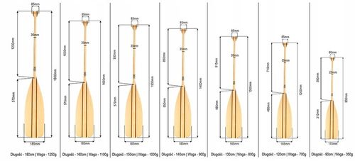 Pagaj drewniany John Paddle - 140cm na Arena.pl