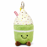brelok do kluczy pluszowy uśmiechnięta matcha z bitą śmietaną brl407
