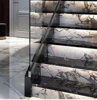 Płytki na schody CZARNY MARMUR 100x30 POŁYSK