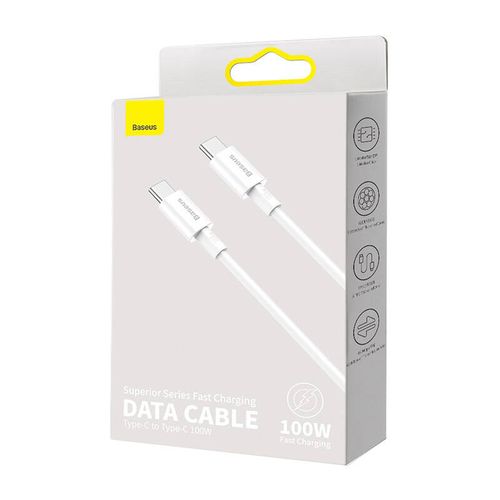 kabel usb-c do usb-c baseus superior series, 100w, 2m (biały) na Arena.pl