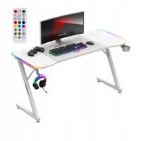 Biurko gamingowe Huzaro Hero 3.3 RGB białe LED