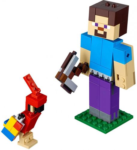 Lego Minecraft BigFig - Steve z papugą na Arena.pl