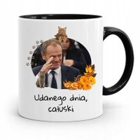 Kubek Czarny Donald Tusk Po Platforma Prezent Z Nadrukiem Ze Zdjęciem