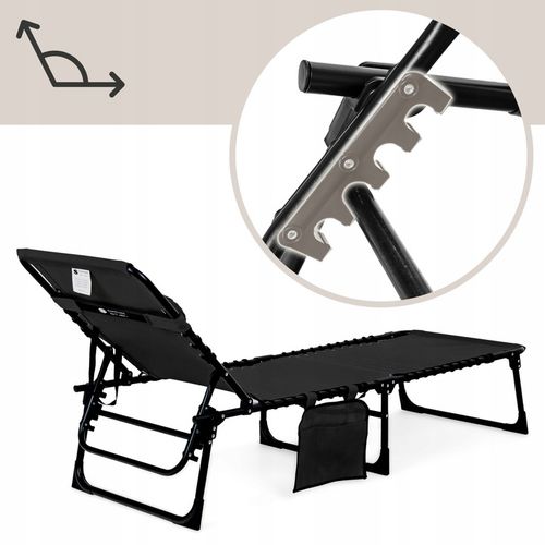 LEŻAK ogrodowy plażowy RIVA SKŁADANY leżanka REGULOWANY łóżko Z ZAGŁÓWKIEM na Arena.pl