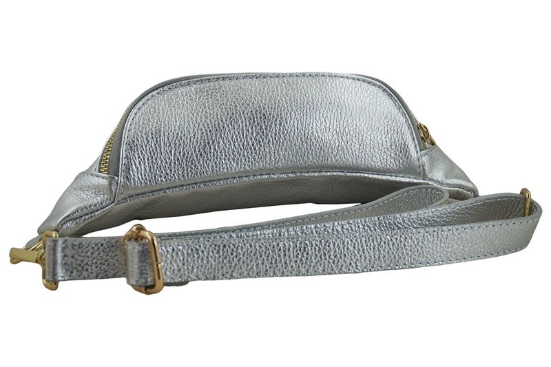 Modna torebka nerka metalizowana - Srebrna zdjęcie 4