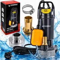 POMPA DO WODY BRUDNEJ CZYSTEJ ZATAPIALNA 550W 14M ZŁĄCZE 1" PŁYWAK ADAPTERY