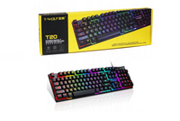 Prezent dla graczy KLAWIATURA GAMINGOWA HYBRYDOWA PODŚWIETLANA RGB