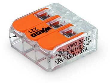 Wago złączka uniwersalna Compact do przewodów jednodrutowych wielodrutowych 3x 0,14-4 mm2 221-413 10 szt na Arena.pl