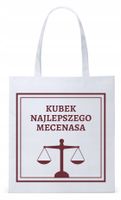 Dla Prawnika Adwokata Torba Eco Biała Shopper Z Nadrukiem Ze Zdjęciem