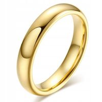 KLASYCZNA ZŁOTA OBRĄCZKA Z WOLFRAMU 4 MM