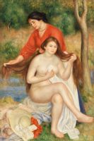 Bather and Maid, Pierre-Auguste Renoir - plakat 29,7x42 cm