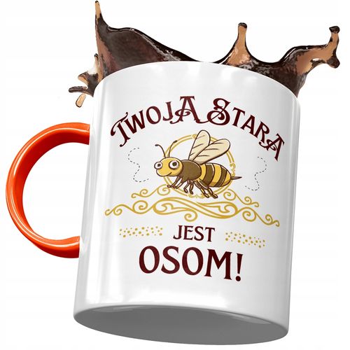 Kubek Pomarańczowy Dla Twojej Starej Na Prezent Z Nadrukiem Ze Zdjęciem na Arena.pl