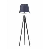 Lampa podłogowa ARUBA abażur granatowy stelaż popielaty