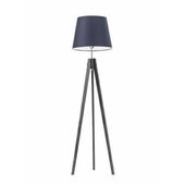 Lampa podłogowa ARUBA abażur granatowy stelaż popielaty