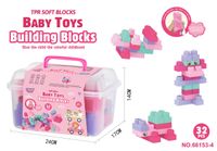 DLA DZIECI Z WALIZKA ZESTAW  MIĘKKICH KLOCKÓW