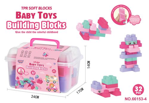 DLA DZIECI Z WALIZKA ZESTAW  MIĘKKICH KLOCKÓW na Arena.pl