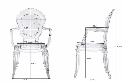 Krzesło Transparentne Queen Arm na Arena.pl