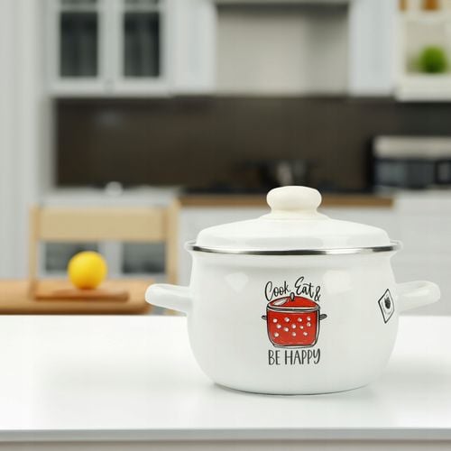 ZESTAW 4 GARNKÓW EMALIOWANYCH Z POKRYWAMI TRADYCYJNE GARNKI EMALIOWANE na Arena.pl