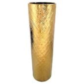 WAZON CERAMICZNY ZŁOTY WYSOKI FLAKON NA KWIATY GAŁĄZKI PODŁOGOWY 45 cm