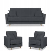 Zestaw mebli wypoczynkowy Rene wersalka kanapa fotele Bonell Family Meble